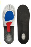 Cushy Rider gel insoles, top and underside