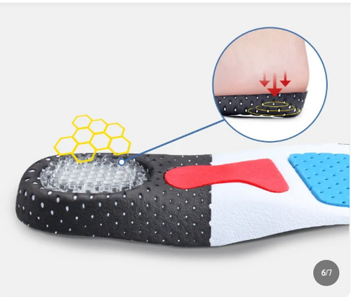Honeycomb gel heel pad absorbing impact