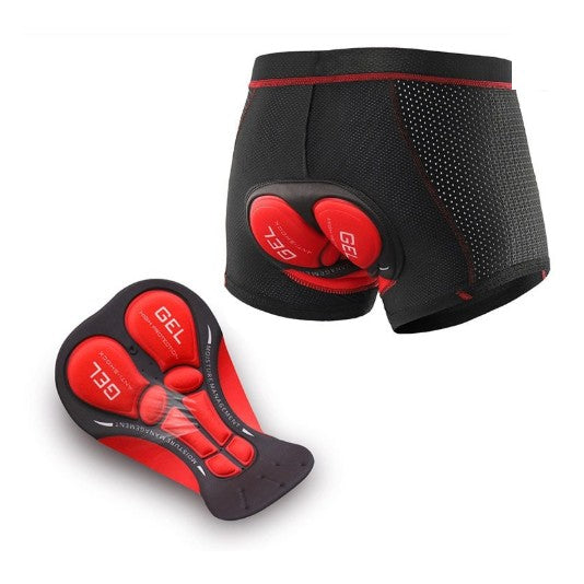 Cushy Rider padded cycling undershorts and gel pad close-up